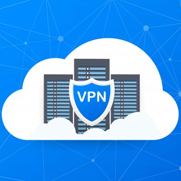 Image of VPN on shield icon